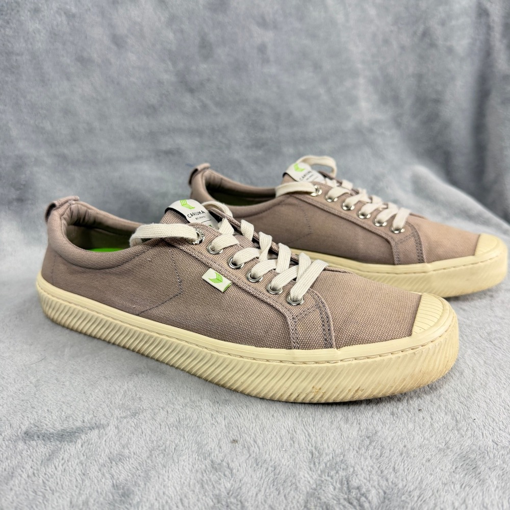 Cariuma Womens 10.5 Mens 9 Beige Rio Sneakers Canvas Low Top Boho Quiet Luxury